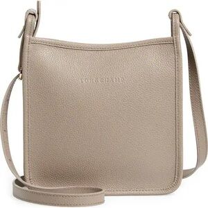 NWOB LONGCHAMP Le Foulonné Leather Crossbody Bag - Turtle Dove